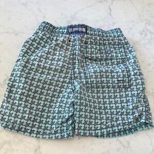 Vilebrequin Kids Aqua and Navy Patterned Swim Shorts